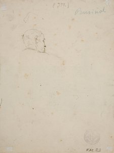 Study of a Male Head by Santiago Rusiñol
